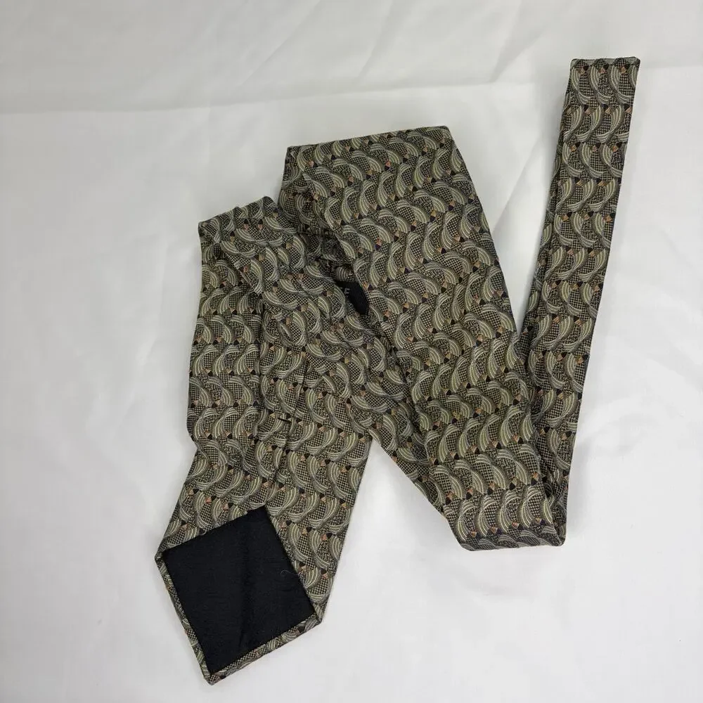 Kolte 100% Silk Necktie Handmade in Italy Abstract Print, Preppy, Business, Work